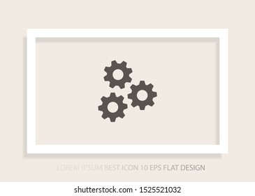 vector icon cogwheel . Lorem Ipsum Illustration design