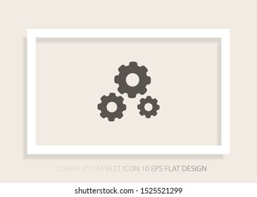 vector icon cogwheel . Lorem Ipsum Illustration design