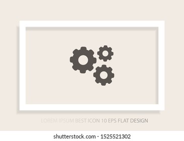 vector icon cogwheel . Lorem Ipsum Illustration design