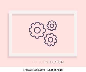 vector icon cogwheel . Lorem Ipsum Illustration design