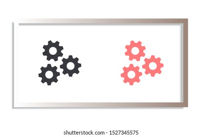 vector icon cogwheel . Lorem Ipsum Illustration design
