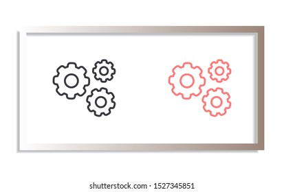 vector icon cogwheel . Lorem Ipsum Illustration design