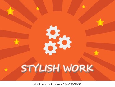 vector icon cogwheel . Lorem Ipsum Illustration design
