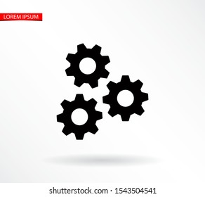 vector icon cogwheel . Lorem Ipsum Illustration design