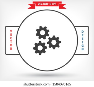 vector icon cogwheel . Lorem Ipsum Illustration design