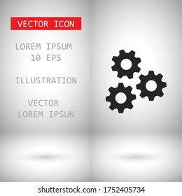 vector icon cogwheel . Lorem Ipsum Illustration design