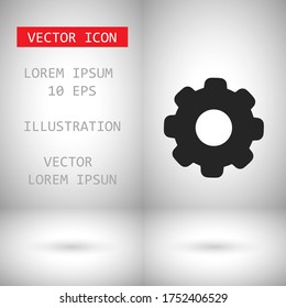 vector icon cogwheel . Lorem Ipsum Illustration design