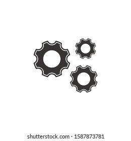vector icon cogwheel. Setting icon vector. vector image machine gears and transmission parts