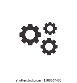 vector icon cogwheel. Setting icon vector. vector image machine gears and transmission parts