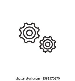 vector icon cogwheel. Setting icon vector. vector image machine gears and transmission parts