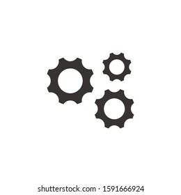 vector icon cogwheel. Setting icon vector. vector image machine gears and transmission parts