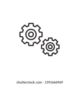 vector icon cogwheel. Setting icon vector. vector image machine gears and transmission parts