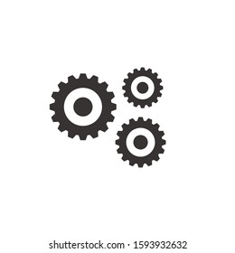 vector icon cogwheel. Setting icon vector. vector image machine gears and transmission parts