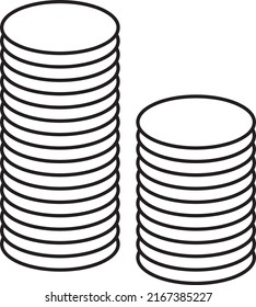 vector icon coin illustration line art.eps
