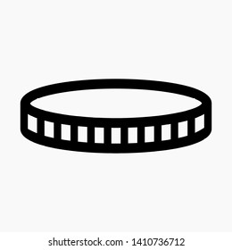 Vector icon coin isolated minimal single flat linear icon for application and info-graphic. Commercial line vector icon for websites and mobile minimalistic flat design.