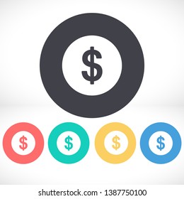 vector icon coin. lorem ipsum Flat Design JPG