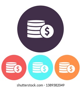 vector icon coin. lorem ipsum Flat Design JPG