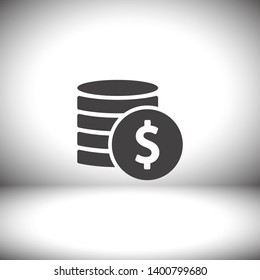 vector icon coin. lorem ipsum Flat Design JPG