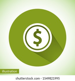 vector icon coin. lorem ipsum Flat Design JPG