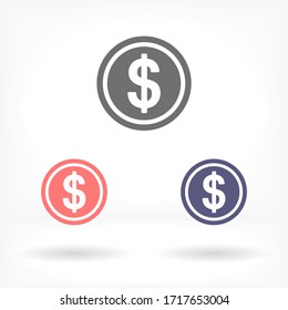 vector icon coin. lorem ipsum Flat Design JPG