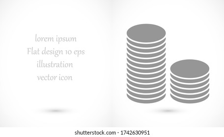 vector icon coin. lorem ipsum Flat Design JPG