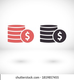 vector icon coin. lorem ipsum Flat Design JPG
