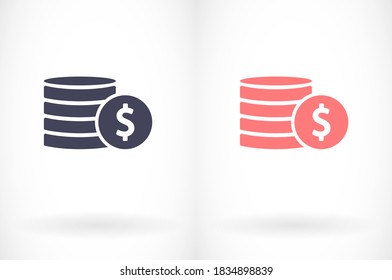 vector icon coin. lorem ipsum Flat Design JPG