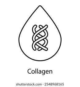 Vector Icon for Collagen in Skincare: Firming and Rejuvenation.