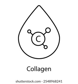 Vector Icon for Collagen in Skincare: Firming and Rejuvenation.