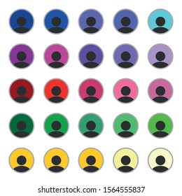 Vector icon collection of accounts, profiles, users, people.