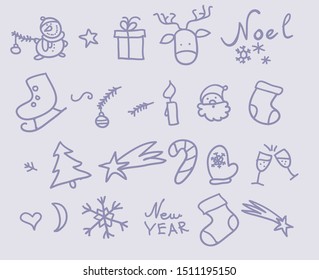 Vector icon collection - Christmas set