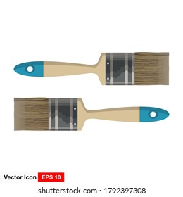 Vector icon collection of paint brush in flat style.