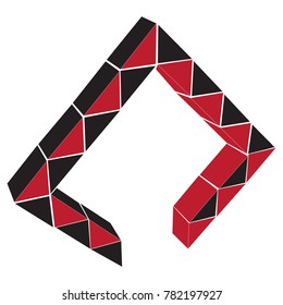 Vector icon with colored geometric shapes