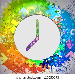 Vector icon. Colorful abstract background. Eps10