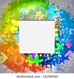 Vector icon. Colorful abstract background. Eps10