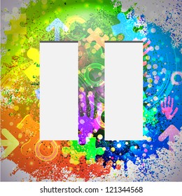 Vector icon. Colorful abstract background. Eps10