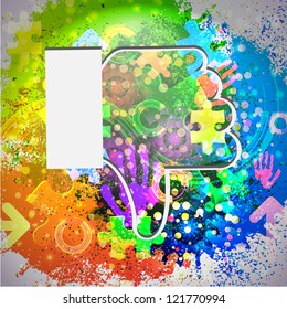 Vector icon. Colorful abstract background. Eps10