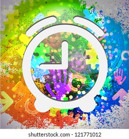 Vector icon. Colorful abstract background. Eps10