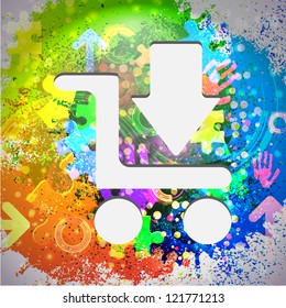 Vector icon. Colorful abstract background. Eps10