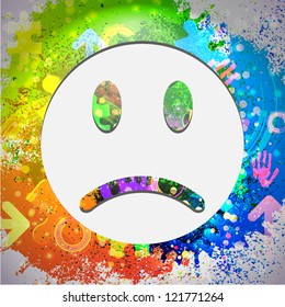 Vector icon. Colorful abstract background. Eps10