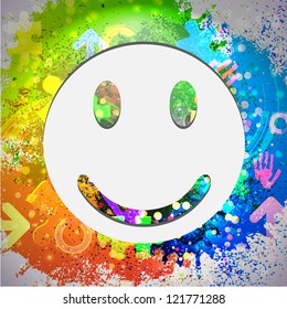 Vector icon. Colorful abstract background. Eps10