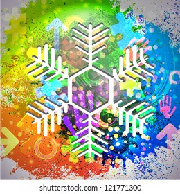 Vector icon. Colorful abstract background. Eps10
