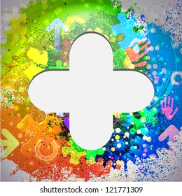 Vector icon. Colorful abstract background. Eps10