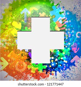 Vector icon. Colorful abstract background. Eps10