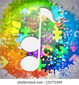 Vector icon. Colorful abstract background. Eps10