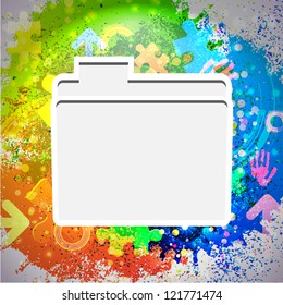 Vector icon. Colorful abstract background. Eps10