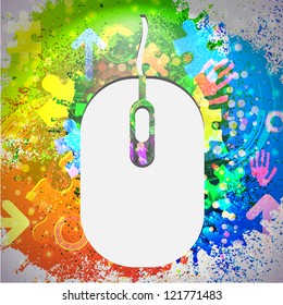 Vector icon. Colorful abstract background. Eps10