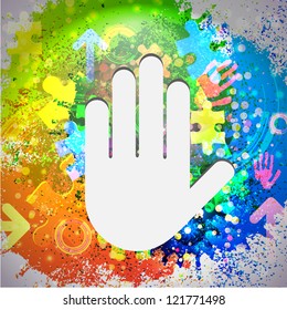 Vector icon. Colorful abstract background. Eps10