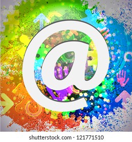 Vector icon. Colorful abstract background. Eps10