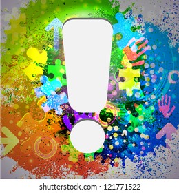 Vector icon. Colorful abstract background. Eps10